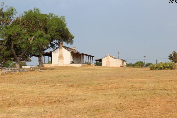 Fort Martin Scott (1848-53) was first U.S. Army post on Western Texas frontier to protect settlers. Fredericksburg, TX.