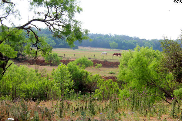 Landscape around at Fort Martin Scott. Fredericksburg, TX.