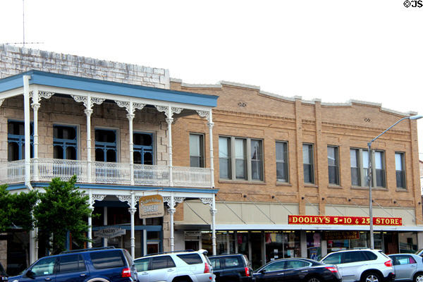 Heritage commercial buildings (141-131 East Main St.). Fredericksburg, TX.