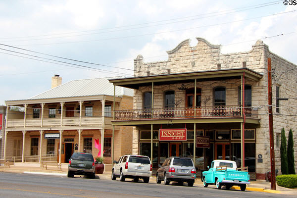 Heritage streetscape (218-214 West Main St.). Fredericksburg, TX.