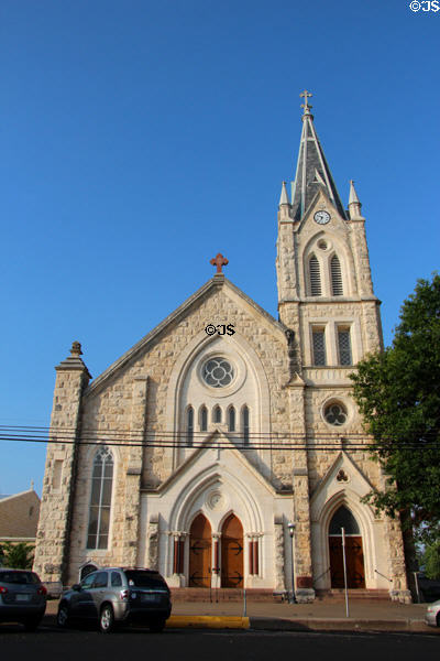 St Mary's Catholic Church (1906) (306 West San Antonio St.). Fredericksburg, TX. Style: Gothic Revival. Architect: Leo M. J. Dielmann.