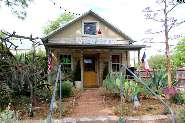 Heritage cabin & cactus garden (208 East San Antonio St.). Fredericksburg, TX.