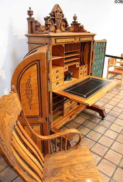 Wooton desk made in Indianapolis (1874-97) at Museum of Western Art. Kerrville, TX.