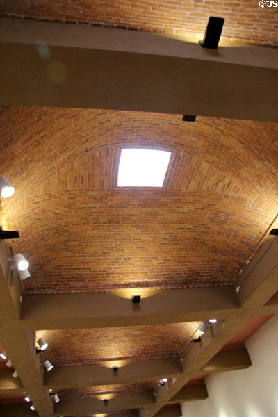 Self-supporting arched brick ceiling at Museum of Western Art. Kerrville, TX.
