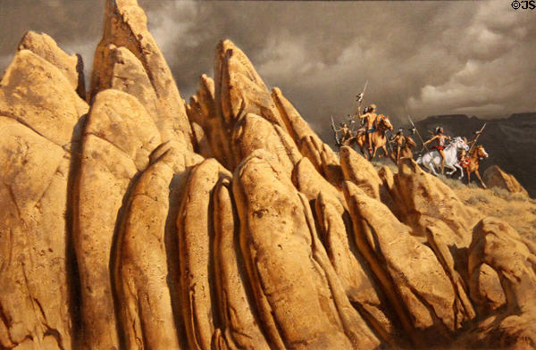 In the Land of the Upthrust painting (1990) by Frank McCarthy at Museum of Western Art. Kerrville, TX.