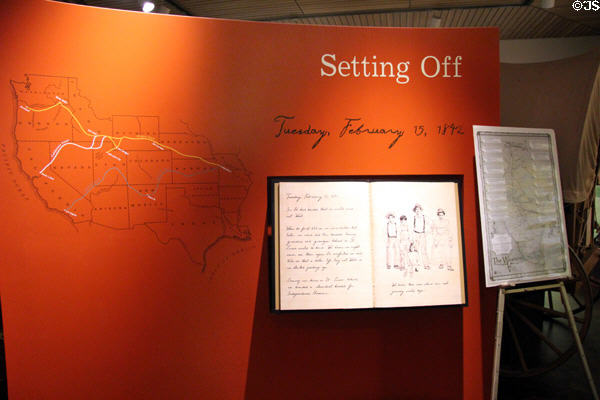 Display of Western settlement at Museum of Western Art. Kerrville, TX.