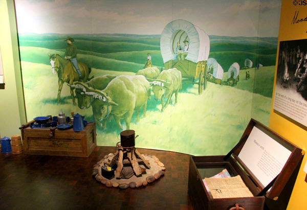 Display of Western settlement at Museum of Western Art. Kerrville, TX.