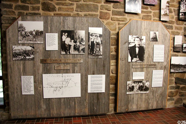 Display of Johnson family history at Lyndon B. Johnson National Historical Park. Johnson City, TX.