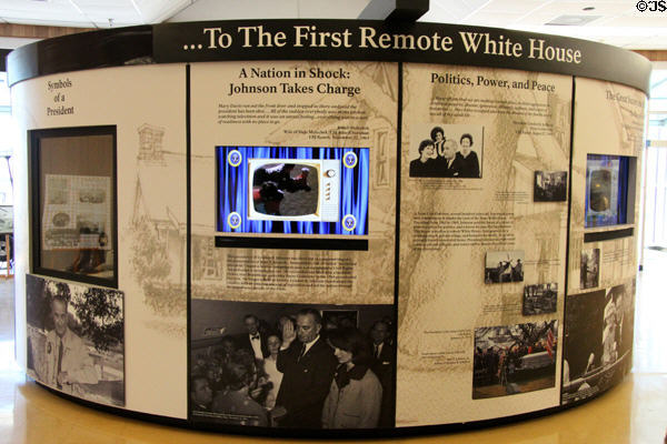 Display about remote White House at Lyndon B. Johnson NHP run by U.S. National Park Service. Stonewall, TX.