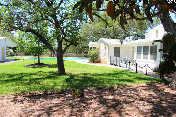 LBJ Ranch house & pool at Lyndon B. Johnson NHP. Stonewall, TX.