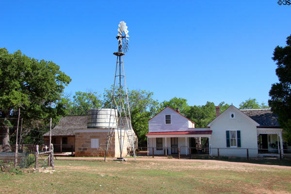 Sauer-Beckmann Farmstead (1900-18) living history Texas-German farm at Lyndon B. Johnson State Park. Stonewall, TX.