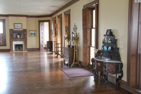 Second floor of Capt. Charles Schreiner Mansion opened up to serve as a Masonic hall. Kerrville, TX.