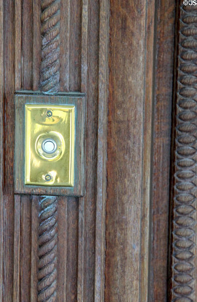 Front door bell at McFaddin-Ward House. Beaumont, TX.