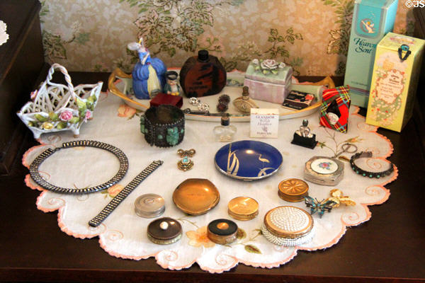 Items on dressing table in Florence Chamber's bedroom at Chambers House Museum. Beaumont, TX.