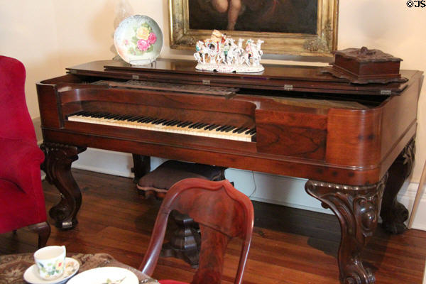 Square baby grand piano at Earle-Napier-Kinnard House. Waco, TX.