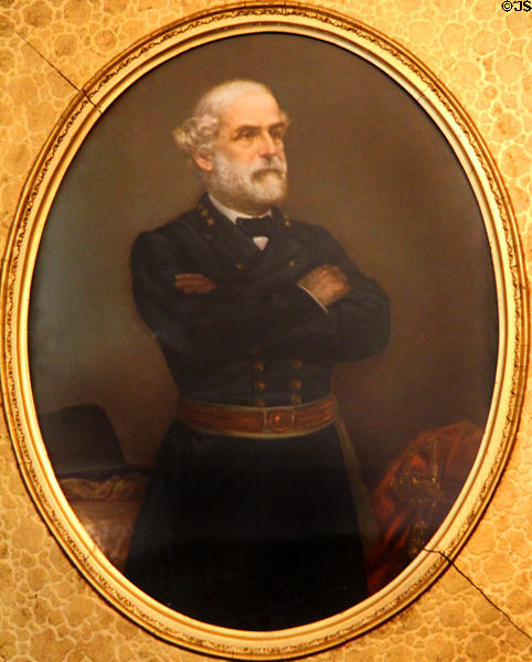 Portrait of Robert E. Lee at Fort House. Waco, TX.