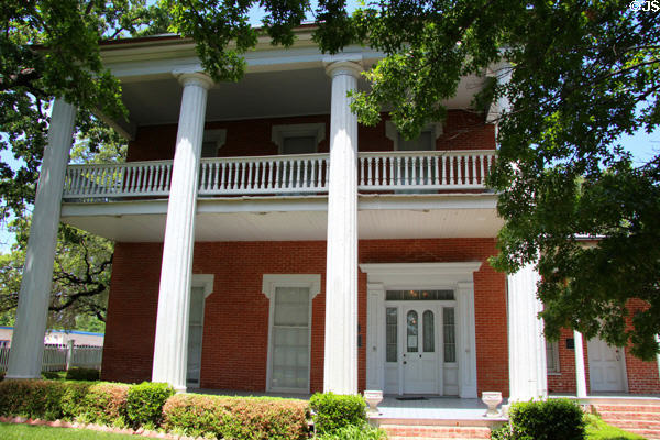 C.C. McCulloch House (c1866-1872) (407 Columbus Ave.) run as museum house by Historic Waco Foundation. Waco, TX. Style: Greek Revival. On National Register.
