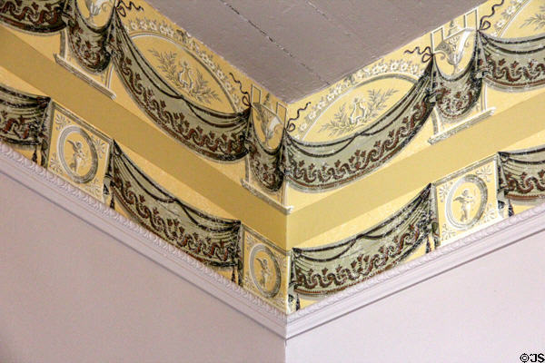 Ceiling border decoration at McCulloch House. Waco, TX.