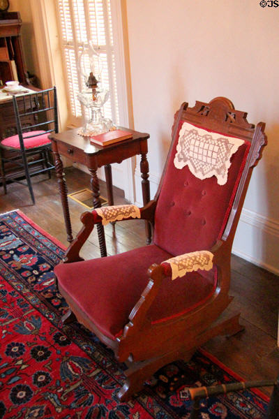 Stationary rocking chair at East Terrace House. Waco, TX.