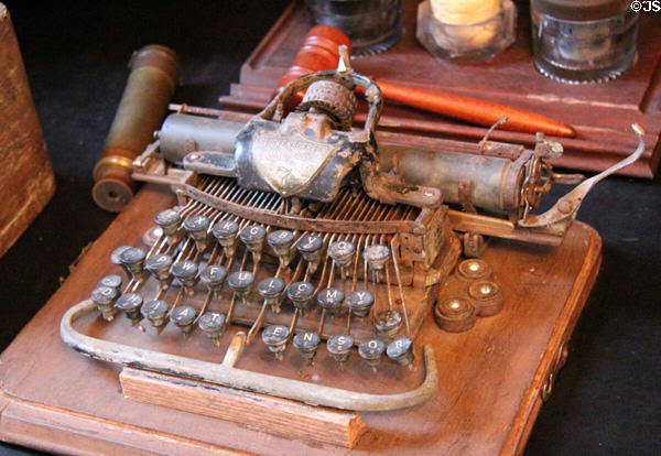 Antique Blickensdereer typewriter from Stamford, CT at East Terrace House. Waco, TX.