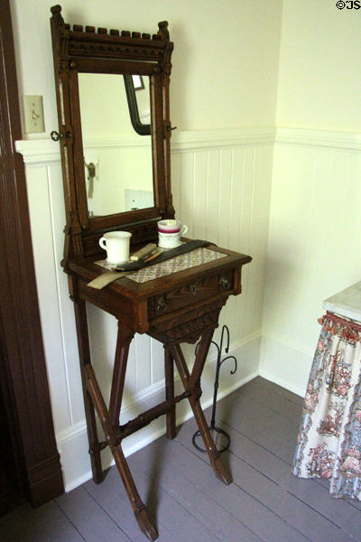 Shaving stand at East Terrace House. Waco, TX.