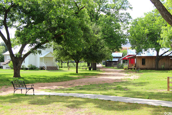 Gov. Bill & Vara Daniel Historic Village an open-air museum representing 1890s Texas at Mayborn Museum. Waco, TX.