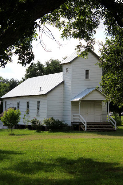 Church at historic village of Mayborn Museum. Waco, TX.
