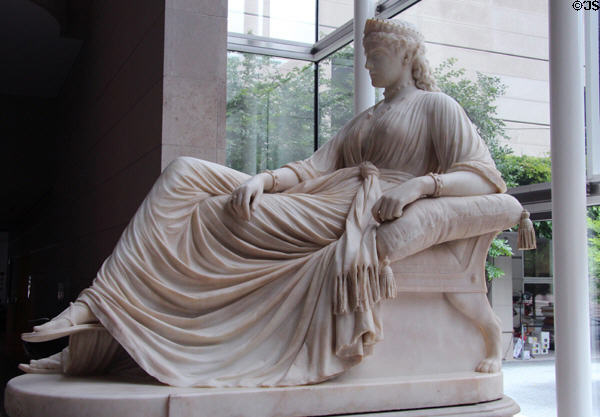Semiramis marble sculpture (1872-3) by William Wetmore Story at Dallas Museum of Art. Dallas, TX.