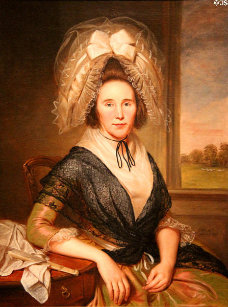 Rachael Leeds Kerr portrait (1790) by Charles Willson Peale at Dallas Museum of Art. Dallas, TX.