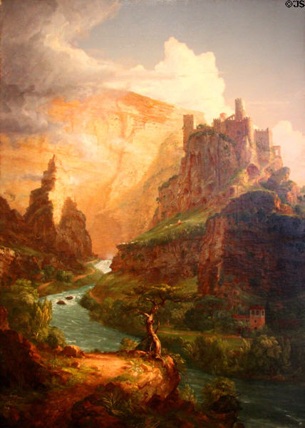 Fountain of Vaucluse painting (1841) by Thomas Cole at Dallas Museum of Art. Dallas, TX.
