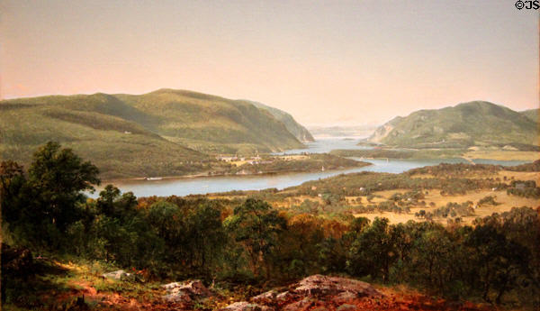 View from Garrison, West Point, NY painting (1870) by David Johnson at Dallas Museum of Art. Dallas, TX.
