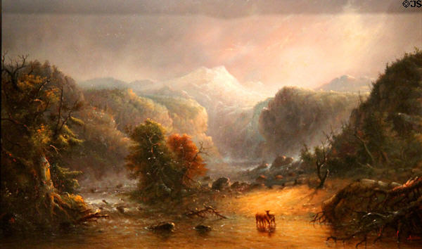Where the Clouds Love to Rest painting (c1850) by Alfred Jacob Miller at Dallas Museum of Art. Dallas, TX.