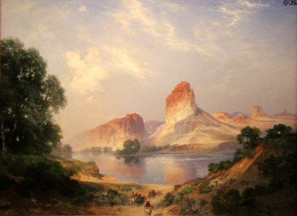 Indian Paradise (Green River, WY) painting (1911) by Thomas Moran at Dallas Museum of Art. Dallas, TX.