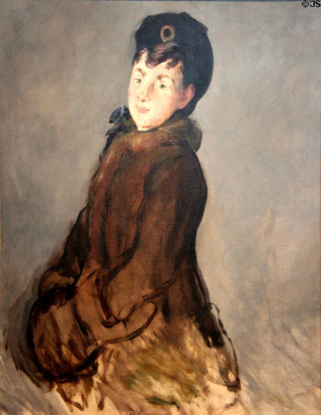 Portrait of Isabelle Lemonnier with a Muff (c1879-80) by Édouard Manet at Dallas Museum of Art. Dallas, TX.