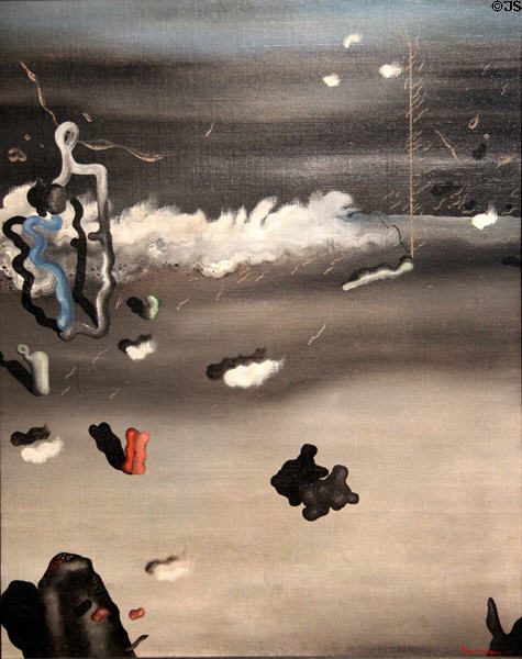 Apparitions painting (1927) by Yves Tanguy at Dallas Museum of Art. Dallas, TX.