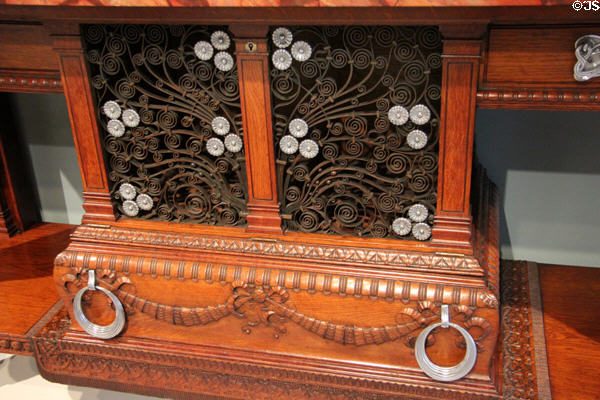 Details of Vanderbilt Console (c1881-2) by Herter Brothers of New York City at Dallas Museum of Art. Dallas, TX.