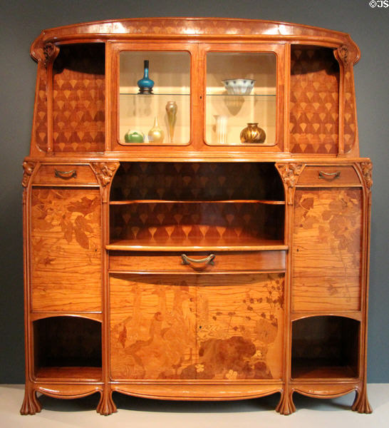 Art-Nouveau cabinet (c1900-10) by Louis Majorelle of France at Dallas Museum of Art. Dallas, TX.