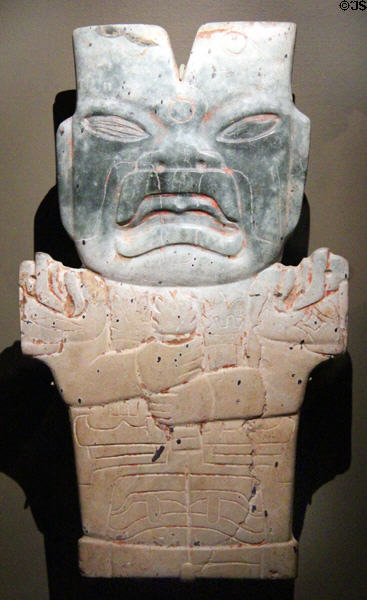 Olmec stone plaque (c900-500 BCE or c1950) from Mexico at Dallas Museum of Art. Dallas, TX.