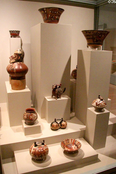 Collection of Peruvian ceramics at Dallas Museum of Art. Dallas, TX.