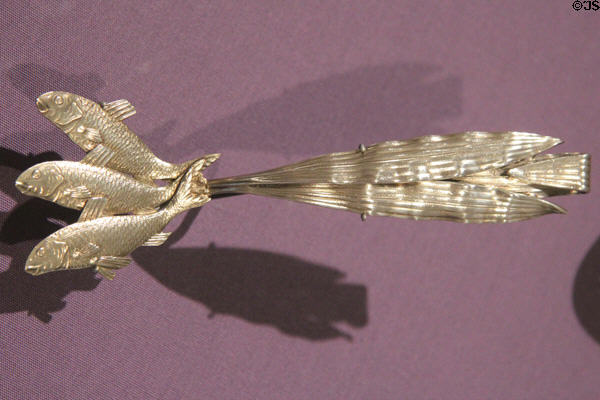 Silver grass sardine server (c1880-90) by George W. Shiebler & Co., New York City at Dallas Museum of Art. Dallas, TX.