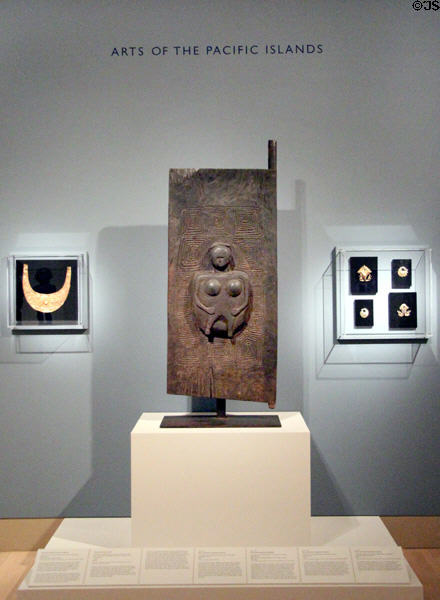 Collection of Pacific Islands art at Dallas Museum of Art. Dallas, TX.