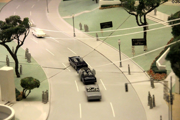 Model made by FBI as part of JFK assassination investigation at The Sixth Floor Museum at Dealey Plaza. Dallas, TX.