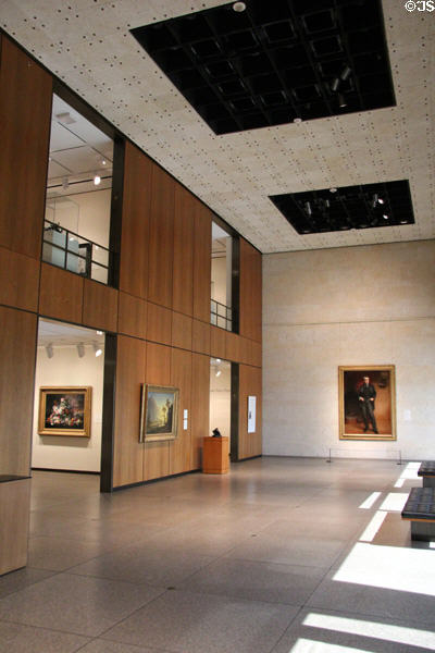 Original entrance loggia gallery space at Amon Carter Museum of American Art. Fort Worth, TX.