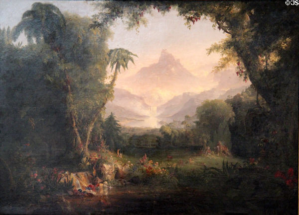 Garden of Eden painting (1828) by Thomas Cole at Amon Carter Museum of American Art. Fort Worth, TX.