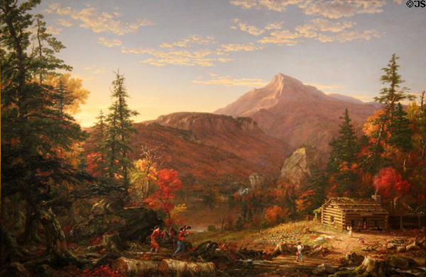 Hunter's Return painting (1845) by Thomas Cole at Amon Carter Museum of American Art. Fort Worth, TX.