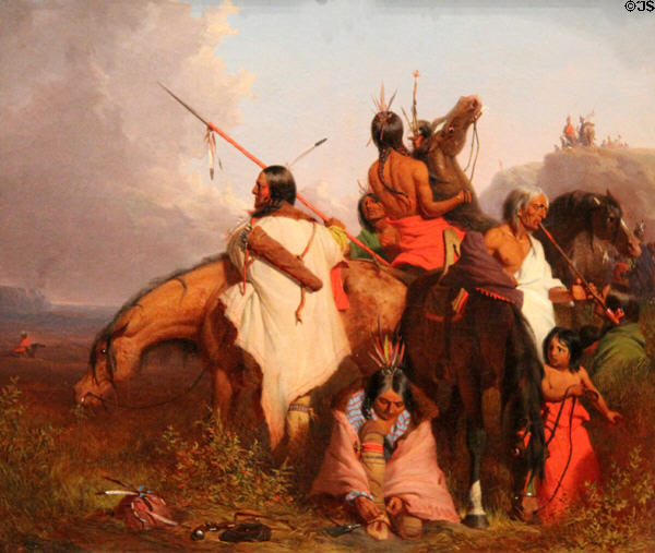 Indian Group painting (1845) by Charles Deas at Amon Carter Museum of American Art. Fort Worth, TX.