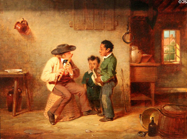 The Flute painting (before 1859) by Francis William Edmonds at Amon Carter Museum of American Art. Fort Worth, TX.