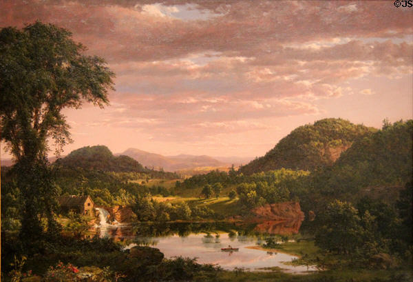 New England Landscape painting (c1849) by Frederic Edwin Church at Amon Carter Museum of American Art. Fort Worth, TX.