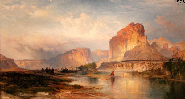 Cliffs of Green River painting (1874) by Thomas Moran at Amon Carter Museum of American Art. Fort Worth, TX.