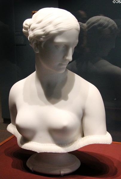 Marble bust of Greek Slave (after 1845-65) by Hiram Powers at Amon Carter Museum of American Art. Fort Worth, TX.